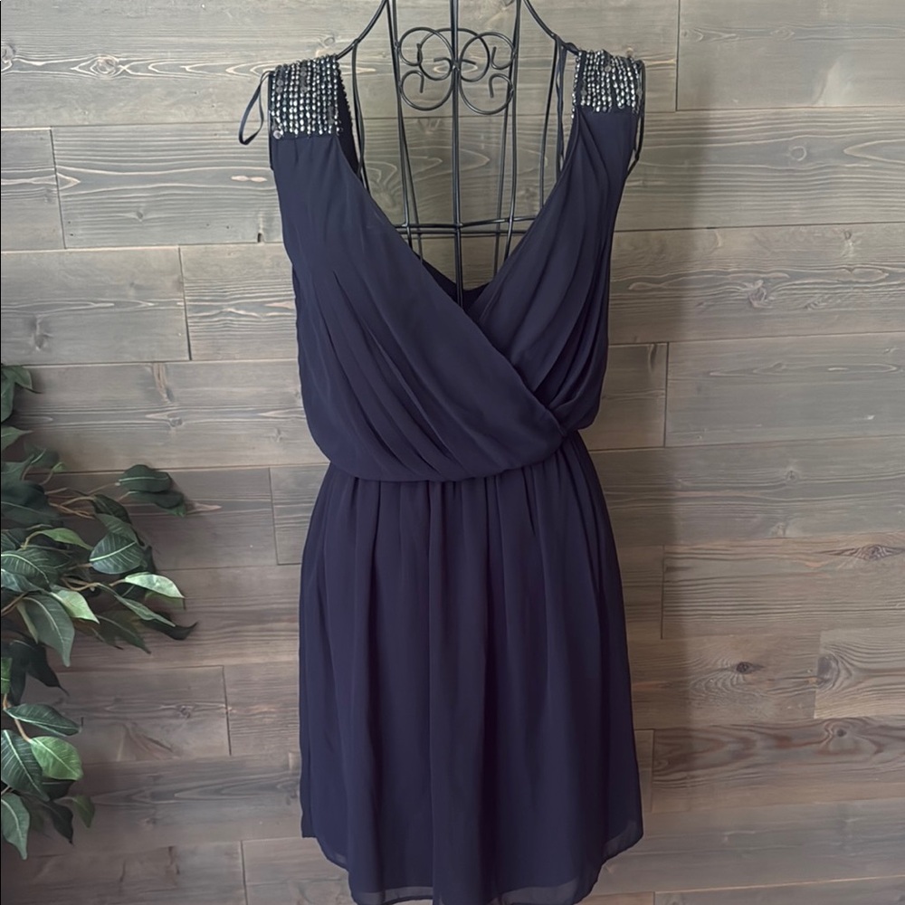 Zara navy TRAFALUC Greek goddess dress